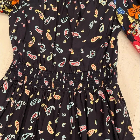 Anthropologie Women's Floral Print Chiffon Puff Sleeve Kayak Maxi Dress Size S - Picture 2 of 13